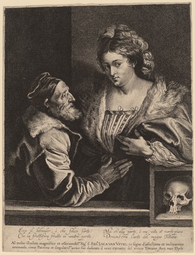 Titian ve Metresi by Sir Anthony van Dyck and Lucas Emil Vorsterman after Titian