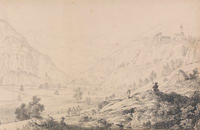 Tirol ve İtalya'da 30 Görünümden oluşan Albüm: Brenner'den birkaç mil uzakta Wafenstein [?], Sprechenstein ve Reifenstein Kaleleri, 27 Ekim 1840 by Sir Charles D