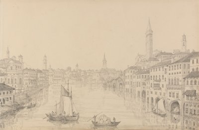 Tirol ve İtalya'da 30 Görüntüden oluşan Albüm: Köprüden Verona Şehri, 1 Kasım 1840 by Sir Charles D
