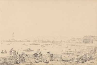 Tirol ve İtalya'da 30 Görünümden oluşan Albüm: Leghorn, Villa Caprille - Genel Görünüm 1. Eylül 1841 by Sir Charles D