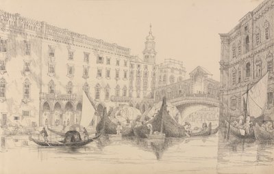 Tirol ve İtalya'da 30 Görüntüden Oluşan Albüm: Rialto - Venedik 8 Kasım 1840 by Sir Charles D