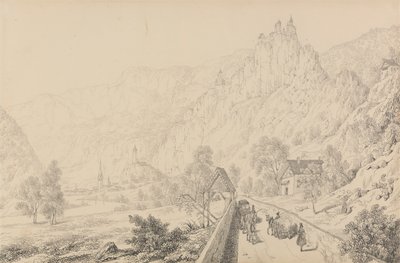 Tirol ve İtalya'da 30 Görünümden oluşan Albüm: Klausen yakınlarındaki Seben Rahibe Manastırı Harabeleri, 27 Ekim 1840 by Sir Charles D