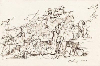 Savaş sahnesi by Sir David Wilkie