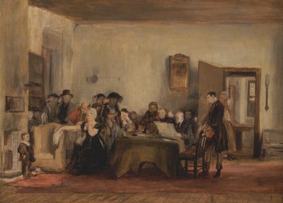 'Bir Vasiyetin Okunması' için Eskiz by Sir David Wilkie