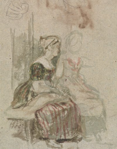 "Penny Wedding" için çalışma by Sir David Wilkie