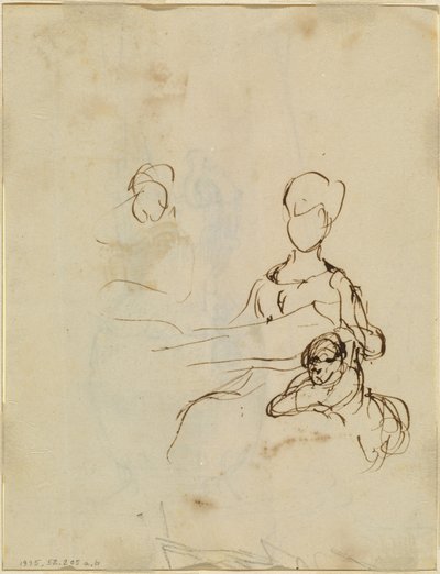 Bir Anne ve Çocuğun Çalışması [verso] by Sir David Wilkie