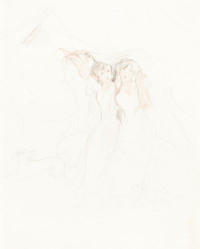 Pelerin Altında İki Kız by Sir David Wilkie