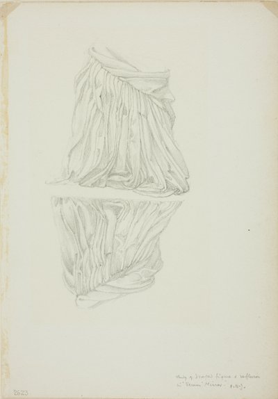 Draped Figür ve Yansıma, Mirror of Venus için çalışma by Sir Edward Burne Jones