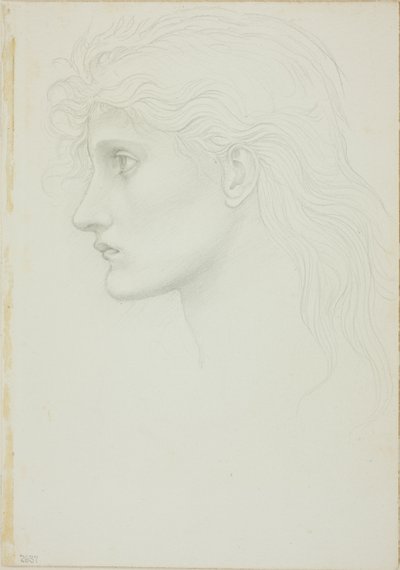 Sola Bakan Kızın Başı by Sir Edward Burne Jones