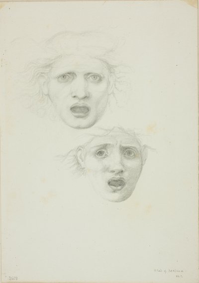 Medusa Başkanı, Rondanini Medusa için iki çalışma by Sir Edward Burne Jones
