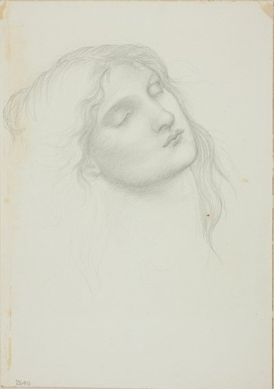 Gözleri Kapalı Kadın Başkanı by Sir Edward Burne Jones