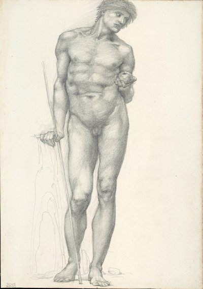 Paris, Sol Elinde Altın Elma ile Troy Triptik için (sketchbook #2638) by Sir Edward Burne Jones