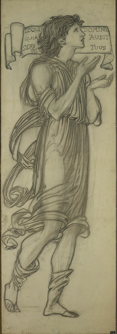 Samuel (Lady Chapel doğu penceresi için çizgi film) by Sir Edward Burne Jones