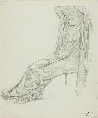 Oturan Kadın Figürü by Sir Edward Burne Jones