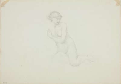Oturan Kadın Çıplak by Sir Edward Burne Jones