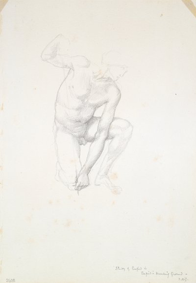 Cupid için çalışma by Sir Edward Burne Jones