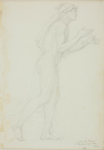 Gül Romanında Hacı için Çalışma by Sir Edward Burne Jones