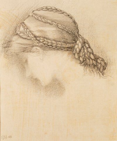 Kadının başı, eskiz defterinden detay, 1886. by Sir Edward Burne Jones