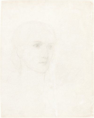Bir Kadının Başı by Sir Edward Coley Burne Jones