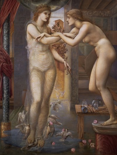 Pygmalion ve Görüntü - Tanrı Ateşleri, 1878. by Sir Edward Coley Burne Jones