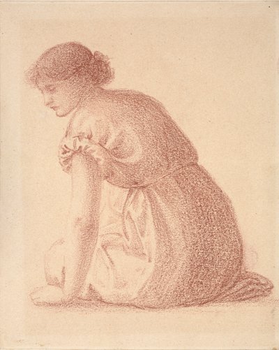 Oturan Kadın Figürü, 19. yüzyıl sonu by Sir Edward Coley Burne Jones