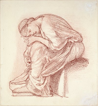Oturan Kadın Figürü, 19. yüzyıl sonu by Sir Edward Coley Burne Jones