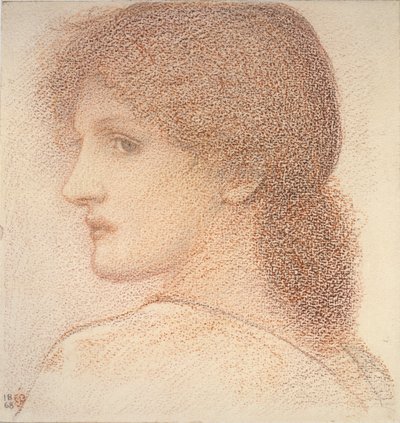 Bir Kadının Başının İncelenmesi, Sola Dönük, 1886 by Sir Edward Coley Burne Jones
