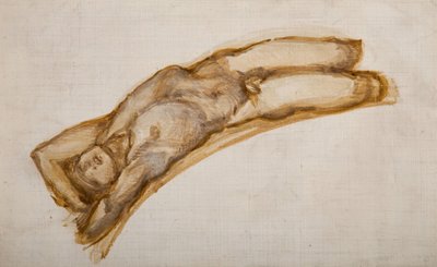 Çarkıfelek - Erkek Çıplak - Bir Kölenin Çıplak Çalışması, 1882. by Sir Edward Coley Burne Jones