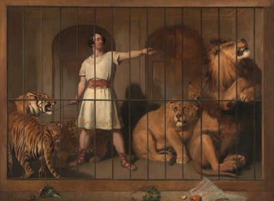 Londra Tiyatrolarında Hayvanlarıyla Ortaya Çıkan Bay Van Amburgh'un Portresi by Sir Edwin Henry Landseer