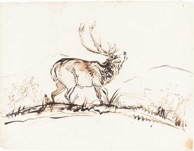 Körük Bir Geyik by Sir Edwin Landseer