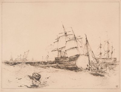 Medway Girişinde Nakliye, No. 2 by Sir Frank Short