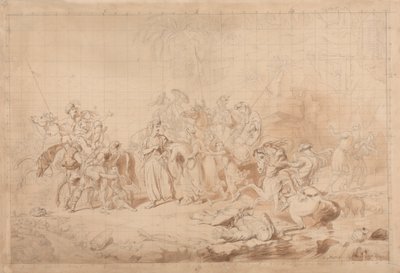 Kürdistan Eşkıyası Gürcülere Çerkez Kadınları Şaşırtıp Kaçırmada Yardım Ediyor by Sir George Hayter