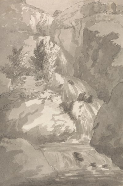 Ligburthwaite'deki Brind Gill'in bir parçası by Sir George Howland Beaumont seventh Baronet
