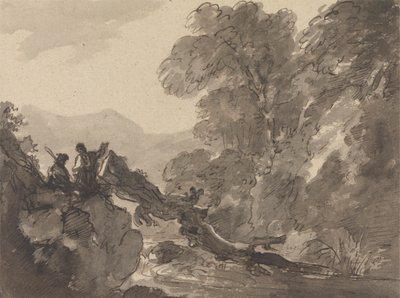 Romantik Manzara by Sir George Howland Beaumont seventh Baronet