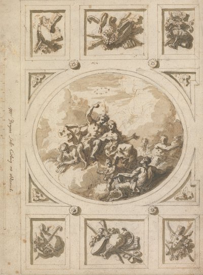 Addiscombe'da Tavan Tasarımı: Bacchus ve Ariadne by Sir James Thornhill