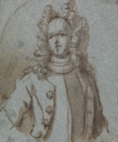 Tam Dipli Peruk Takan Bir Adamın Portresi by Sir James Thornhill