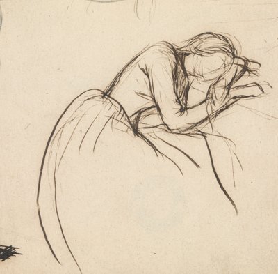 Keder İçinde Eğilen Bir Kadın by Sir John Everett Millais