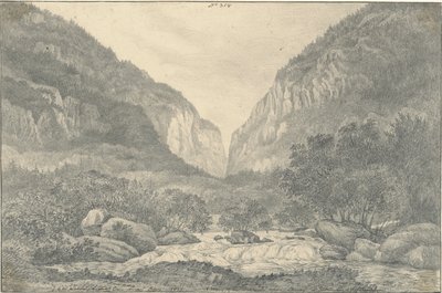 Simplon Girişinde Brieg Yakınlarındaki Saltina Vadisi by Sir John Frederick William Herschel
