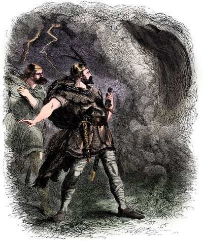 Macbeth ve Banquo üç cadıyla karşılaşıyor, 1858 by Sir John Gilbert