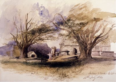 Kilise, Bettws-y-Coed ', 1850, Bettws-y-Coed, Gywnedd, Galler by Sir John Gilbert