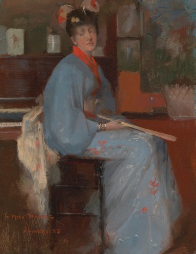 Japon Elbiseli Kadın by Sir John Lavery
