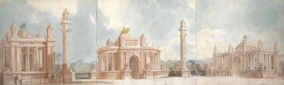 Hyde Park ve St. James' Park Girişi için Tasarım by Sir John Soane