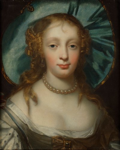 Mavi şapkalı bir bayanın portresi by Sir Peter Lely