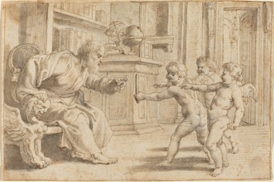 Bir Adamın Derinlik Algısını Test Eden Putti by Sir Peter Paul Rubens