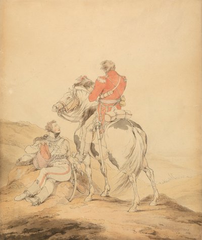 Bir İngiliz Kurmay Subayı ve bir Hussar Subayı by Sir Robert Kerr Porter