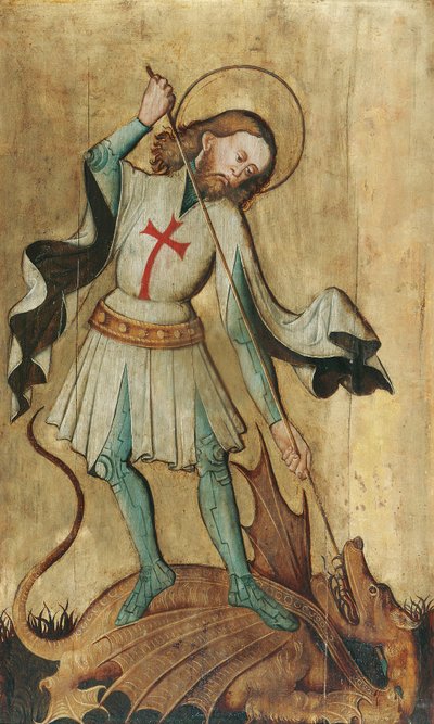 Aziz George ejderhayı öldürüyor by Slowakischer Maler