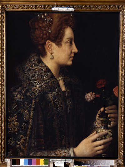 ""Profildeki Bir Kadının Portresi" (Kadın Portresi) Tablosu Sofonisba Anguissola (1532-1625 dolaylarında) Dim. 68,5x52,5 cm Ermitaj Müzesi, Sankt Petersburg by Sofonisba Anguissola