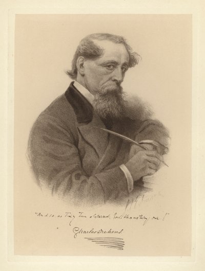 Kalemini tutan Charles Dickens
