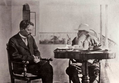 Leo Tolstoy ve Anton Çehov, Rus yazarlar, 1902 by Sophia Andreevna Tolstaya