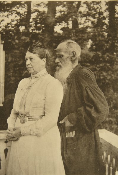 Rus yazar Leo Tolstoy ve eşi Sophia, Rusya, 1890